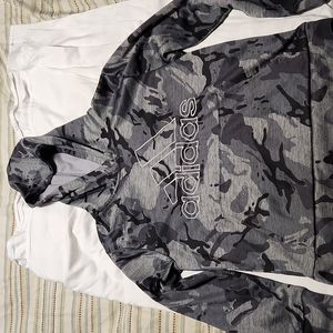 Adidas Grey camouflage hoody. Size 10/12